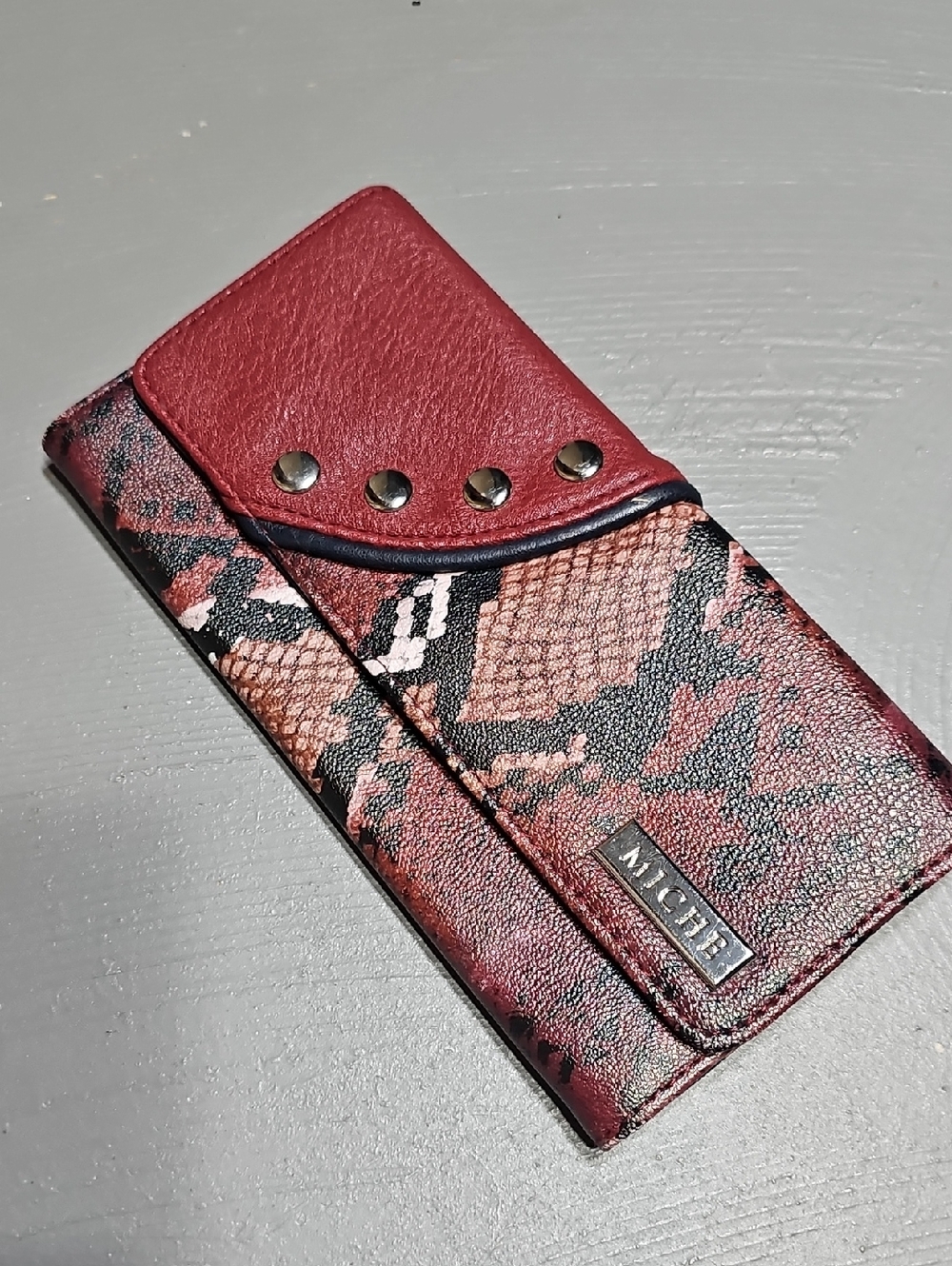 Miche Bags Miche Wallet Faux Print Snake Slim Design Wallet Retired Vintage
